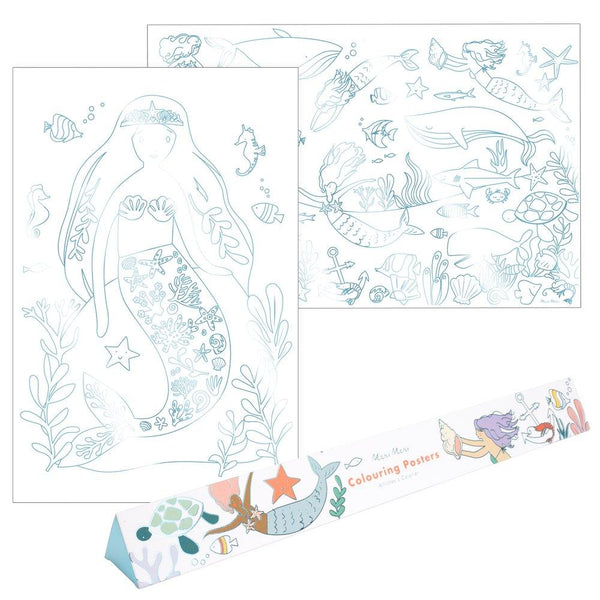 Mermaid Coloring Posters