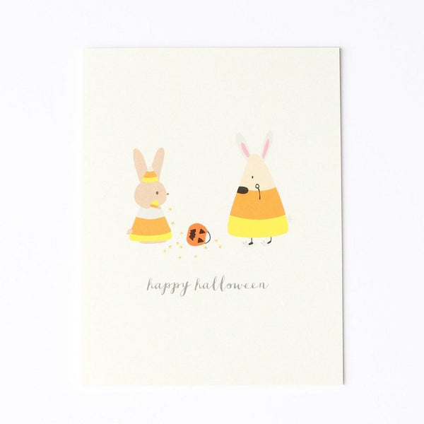 Bunny & Candy Corn Halloween Card