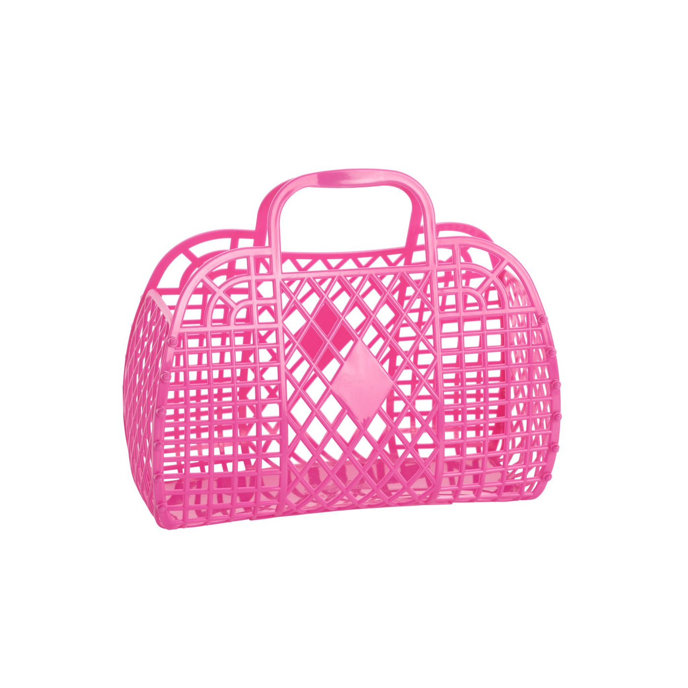 Small Retro Basket - Berry Pink
