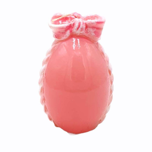 Egg Shaped Candle With Bow