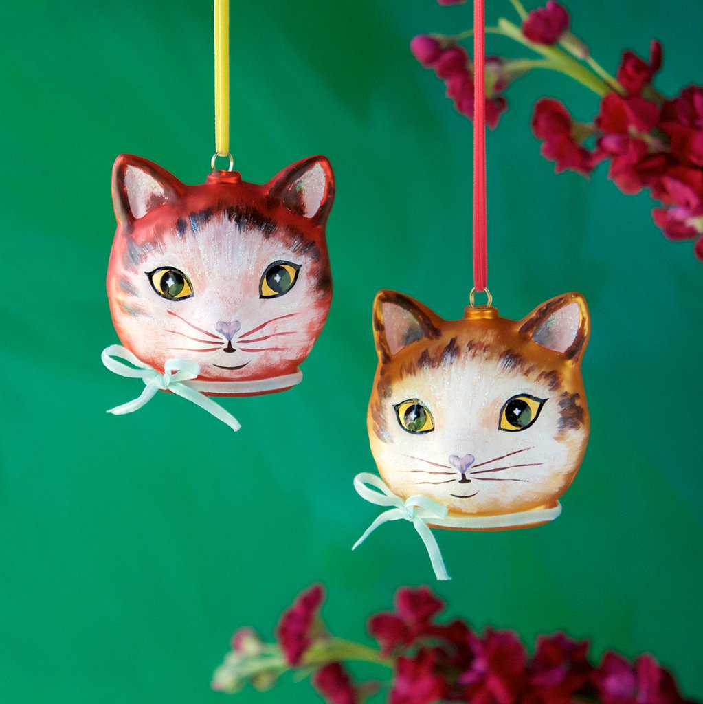 Cat Head Ornaments