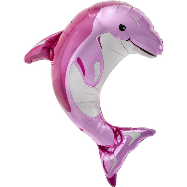 Pink Dolphin Balloon On A Stick