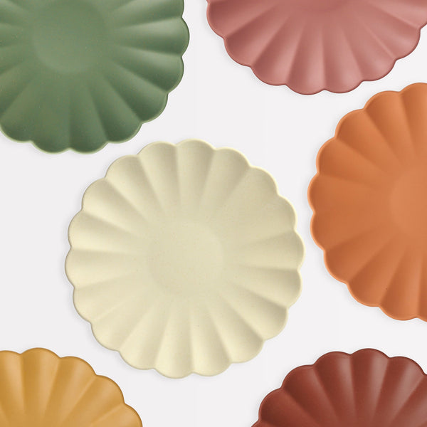 Earthy Small Bamboo Melamine Plates
