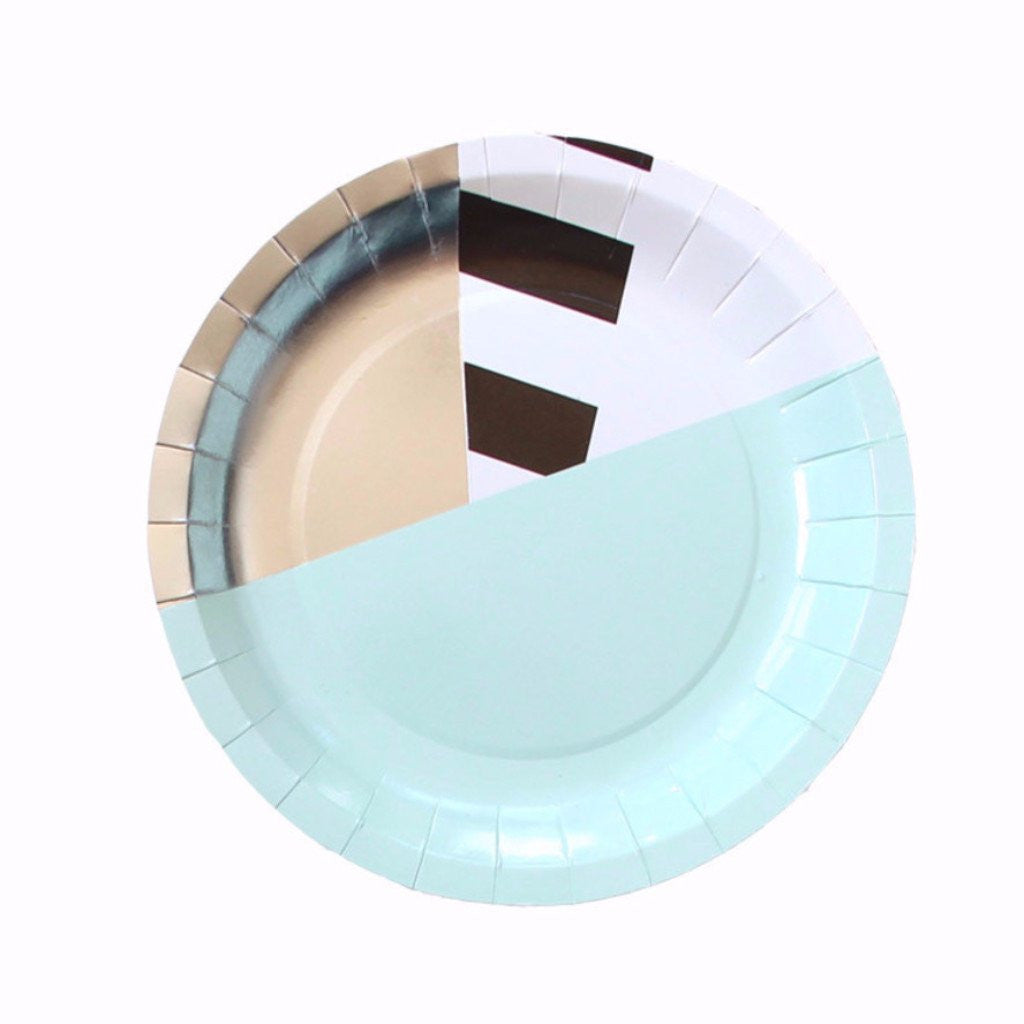 Memphis Mint Small Paper Plates – Clafoutis